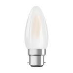 Osram LED B22D Kaars Filament Mat 4W 470lm - 827 Zeer Warm Wit | Vervangt 40W