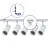 Bright Choice Complete Set 1-Fase Rail L 1,5 x 2 Meter Wit | incl. 5x Spot + GU10 2700K 3W Dimbaar + Eindkap, Voedingsconnector en L -Verbindingsstuk 